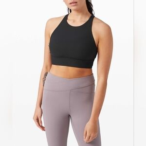 Lululemon Ribbed Energy Bra High Neck Long Line Sz 4